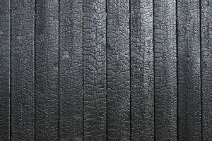 Burnt wooden board 