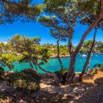 The lively beach of Cala Ferrera,Cala Ferrera, Mallorca, Majo